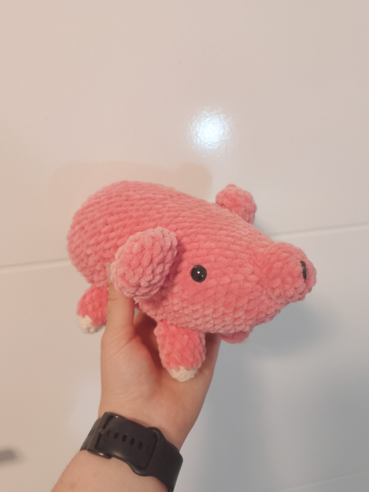 Adorable petit cochon crocheté à la main
