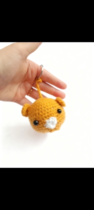 porte clé ourson au crochet fait main